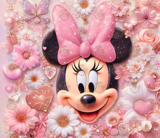 Valentine Floral Mouse Tumbler Wrap