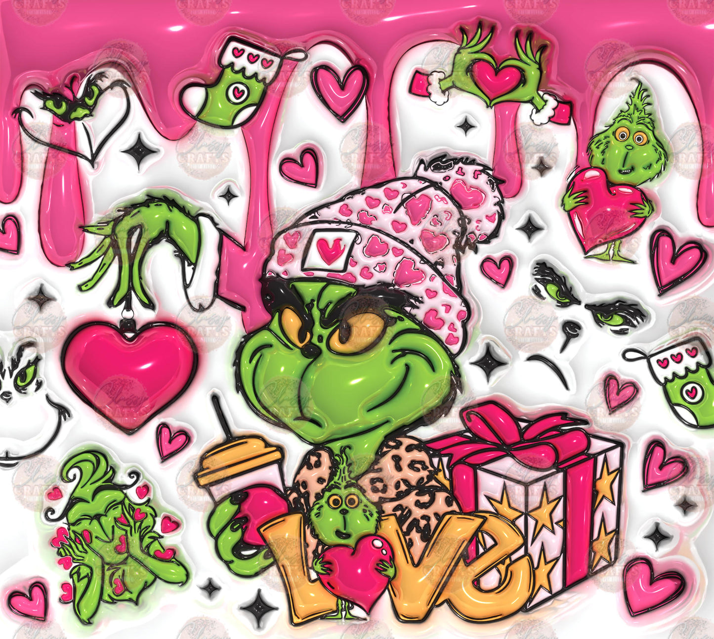 Valentine Grump Tumbler Wrap