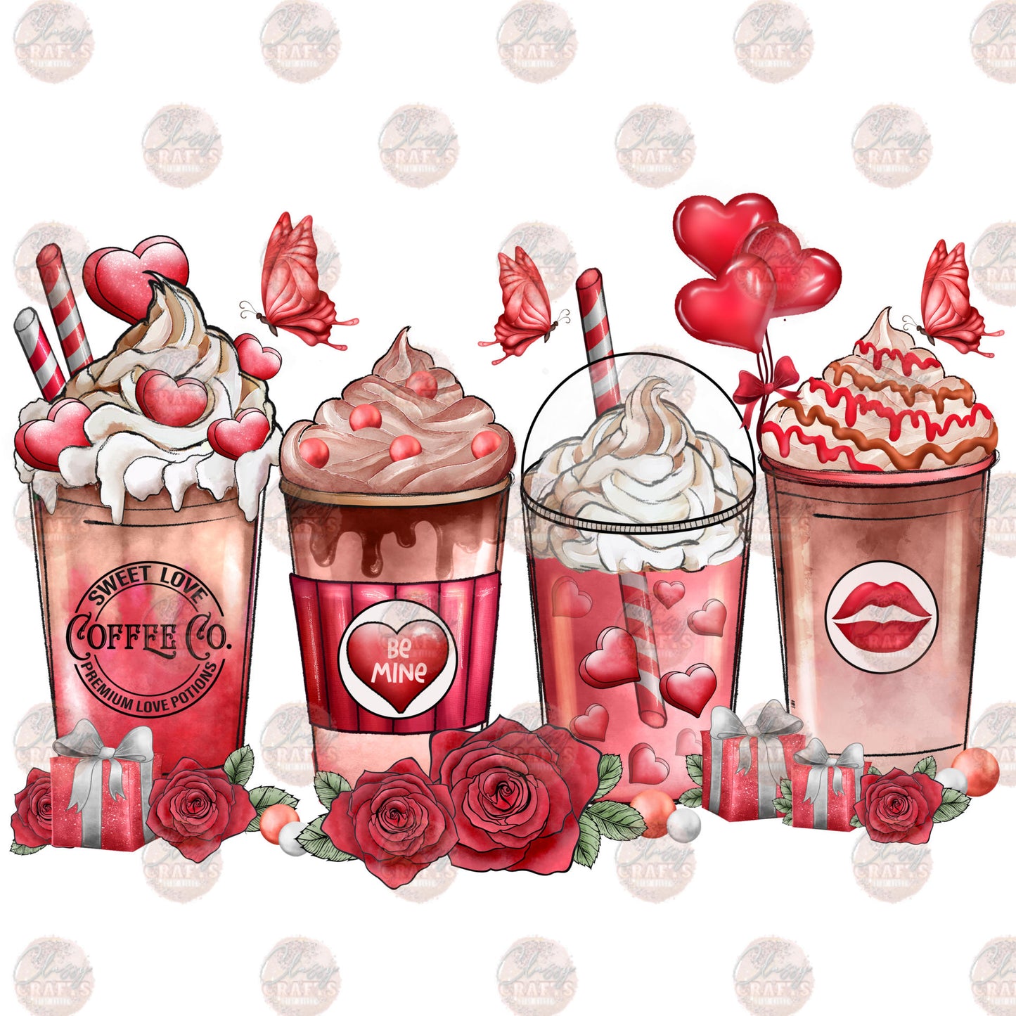 Valentine Sweet Coffee Transfer