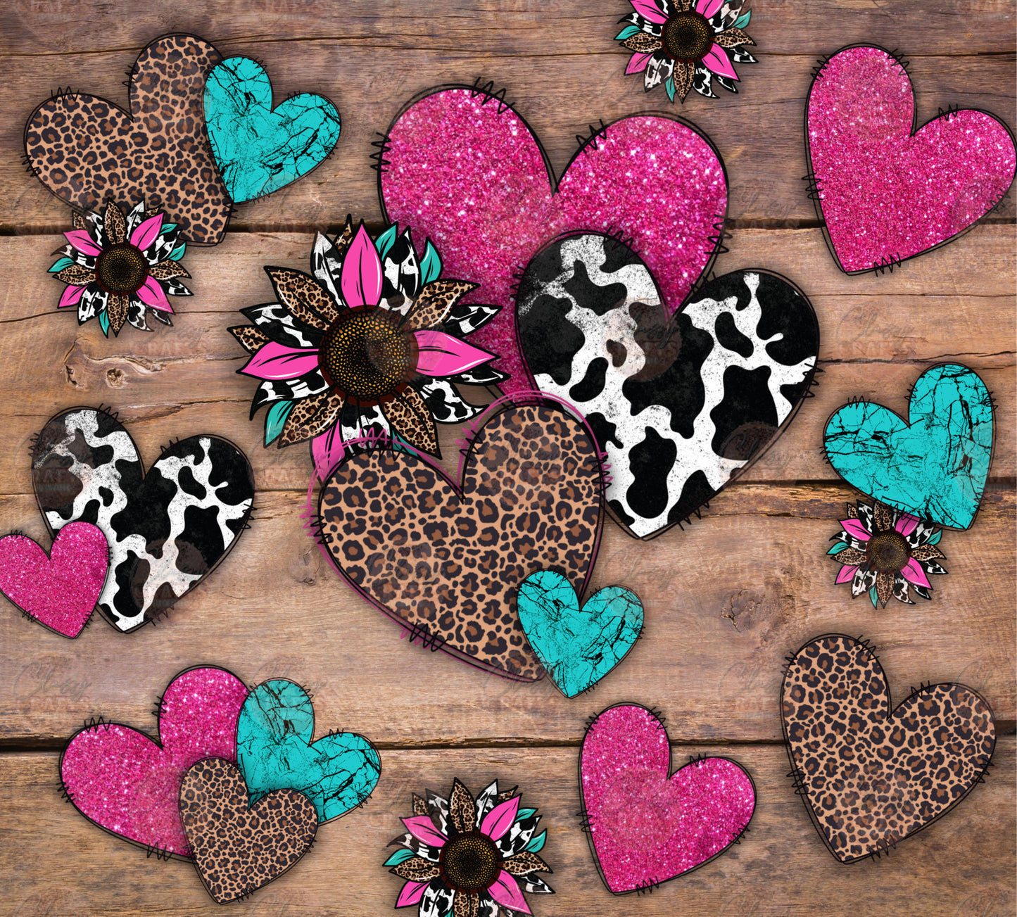 Valentine Western Heart Tumbler Wrap