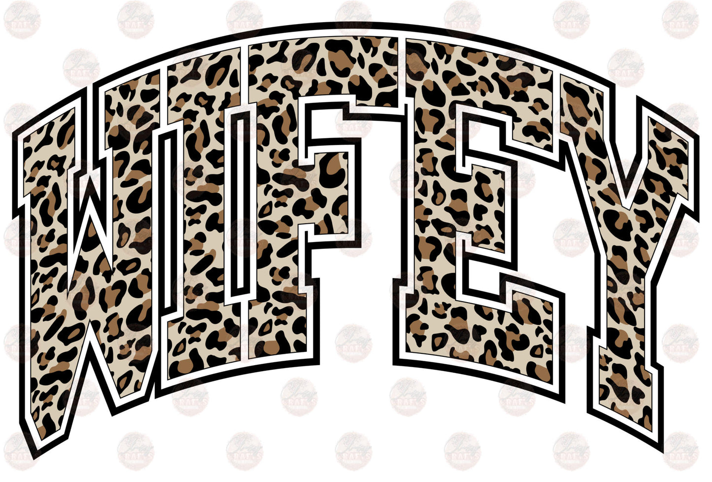 Varsity Wifey Brown Leopard - Sublimation Transfers