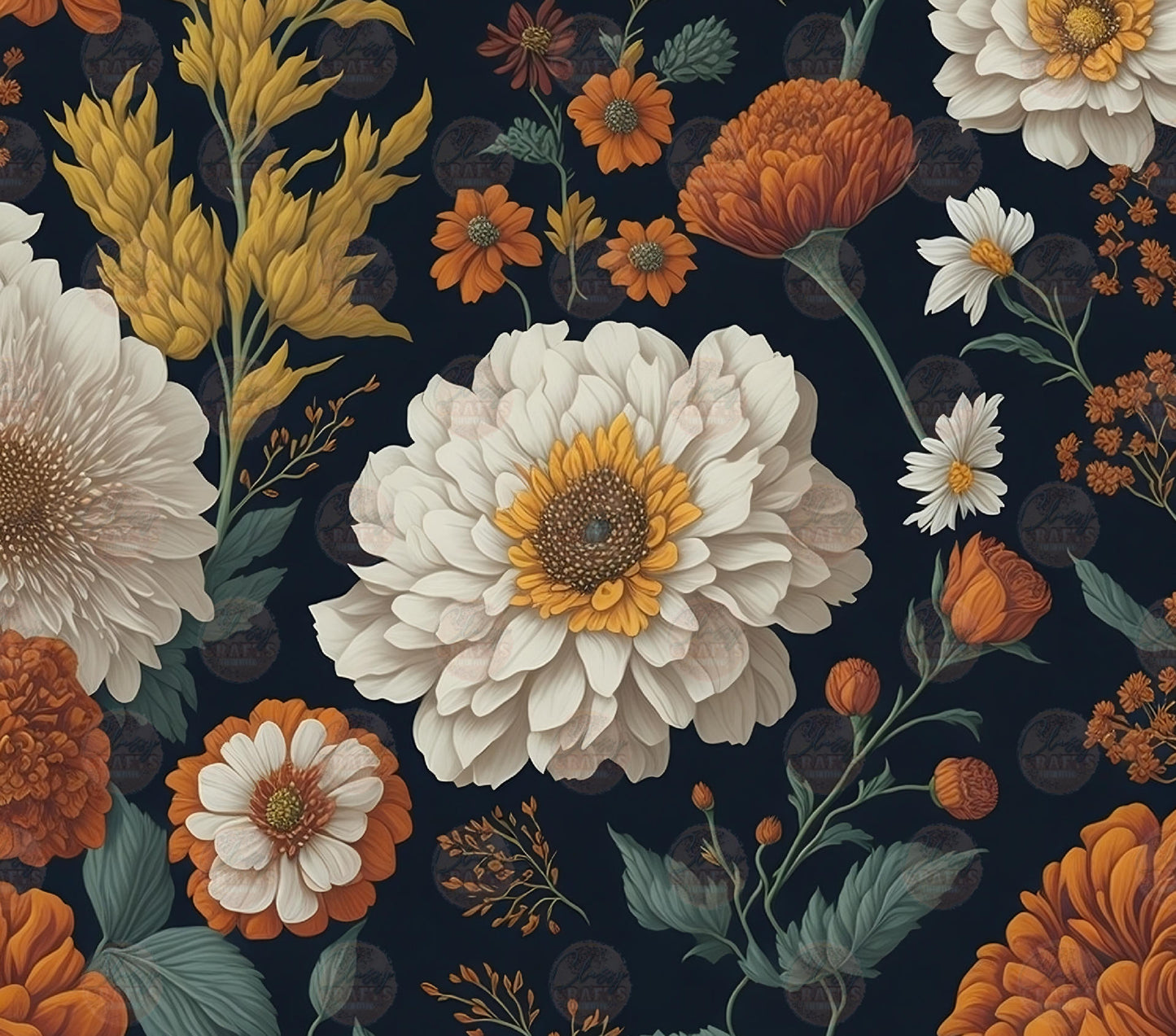 Vintage Flower Tumbler Wrap