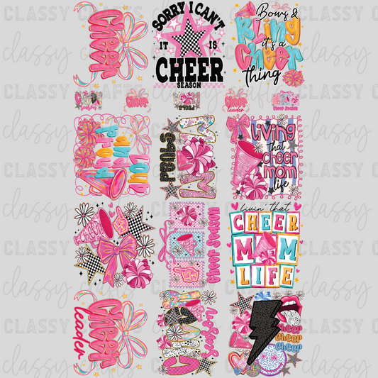 Pink Cheer - 30x48 - PREMADE GANG SHEET