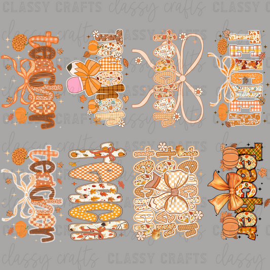 Teacher Fall - 30x24 - PREMADE GANG SHEET