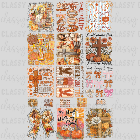 Fall For Jesus - 30x48 - PREMADE GANG SHEET