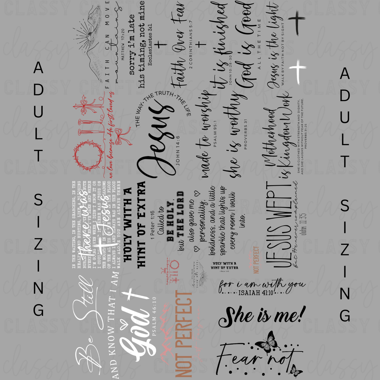 Faith Quotes - 30x48 - PREMADE GANG SHEET