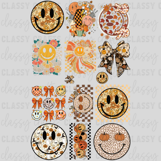 Fall Smiley - 30x48 - PREMADE GANG SHEET