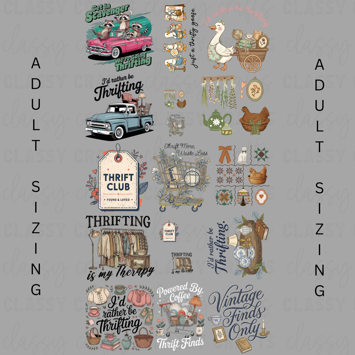 Thrifting - 30x60 - PREMADE GANG SHEET