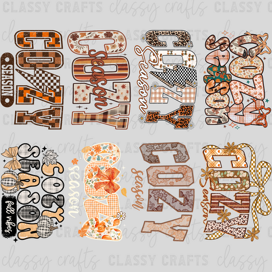 Cozy Season - 30x24 - PREMADE GANG SHEET