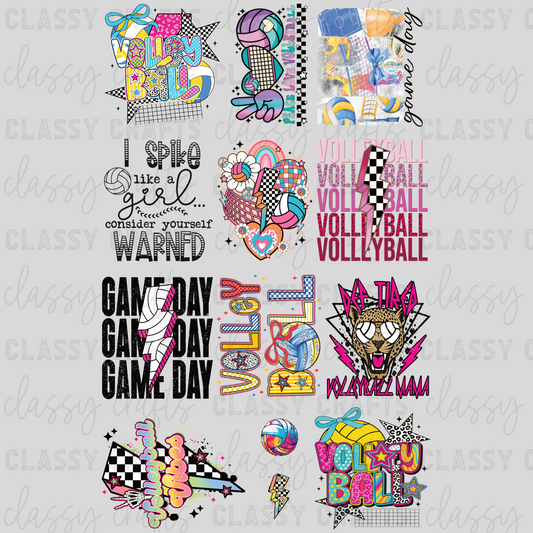 Volleyball Gameday - 30x48 - PREMADE GANG SHEET