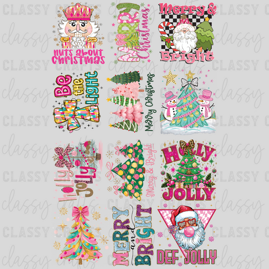 Merry & Bright - 30x48 - PREMADE GANG SHEET
