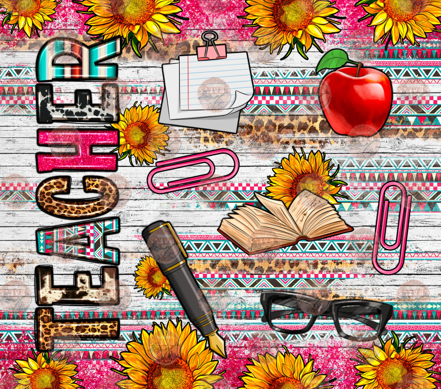 Western Teacher Tumbler Wrap