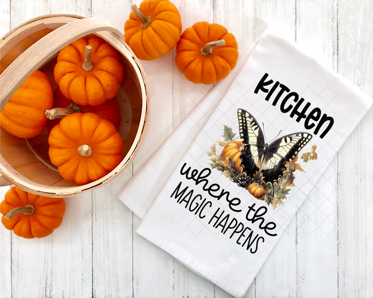 Where The Magic Happens Tea Towel Transfer