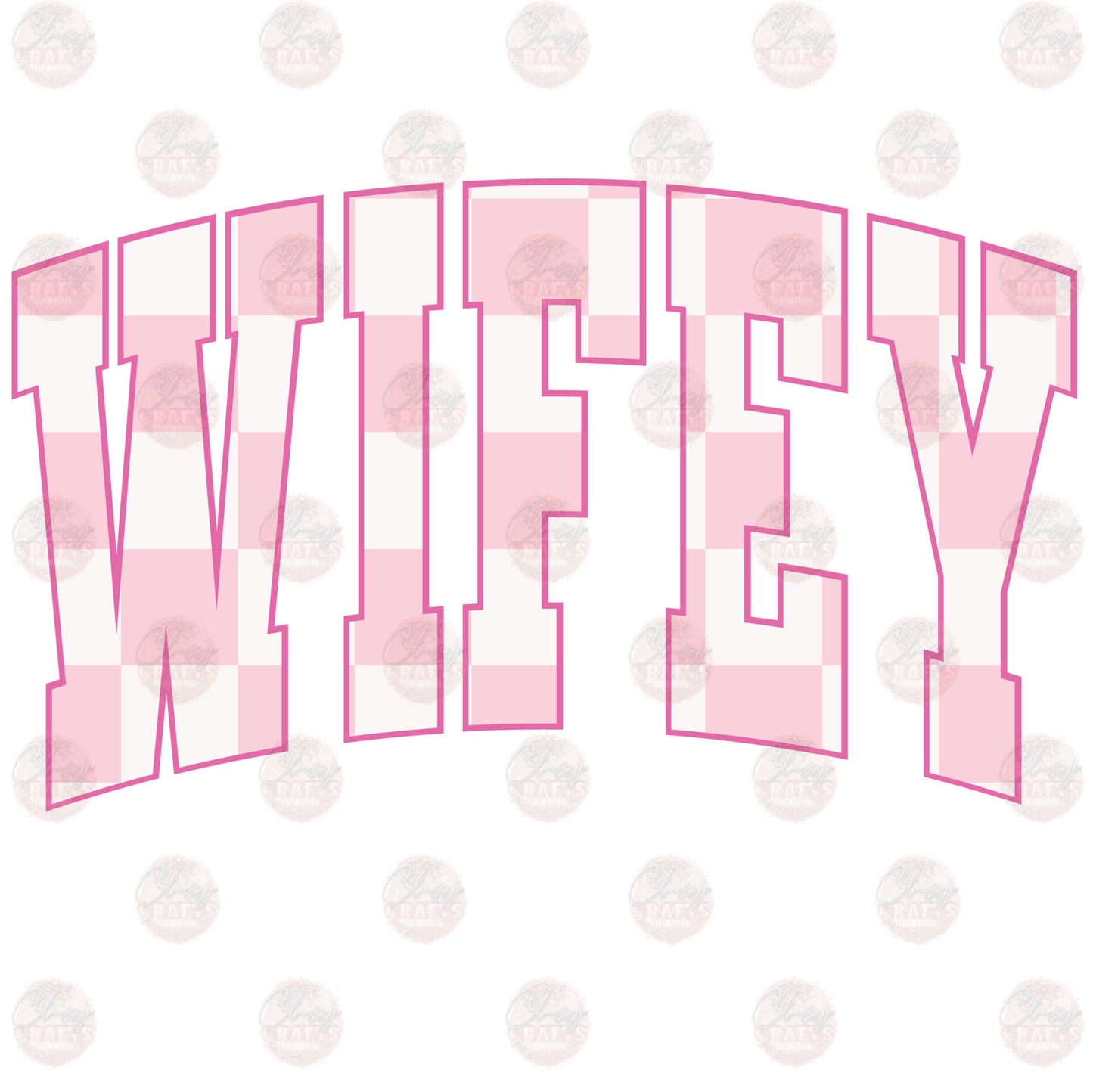 Wife Checkered Transfer