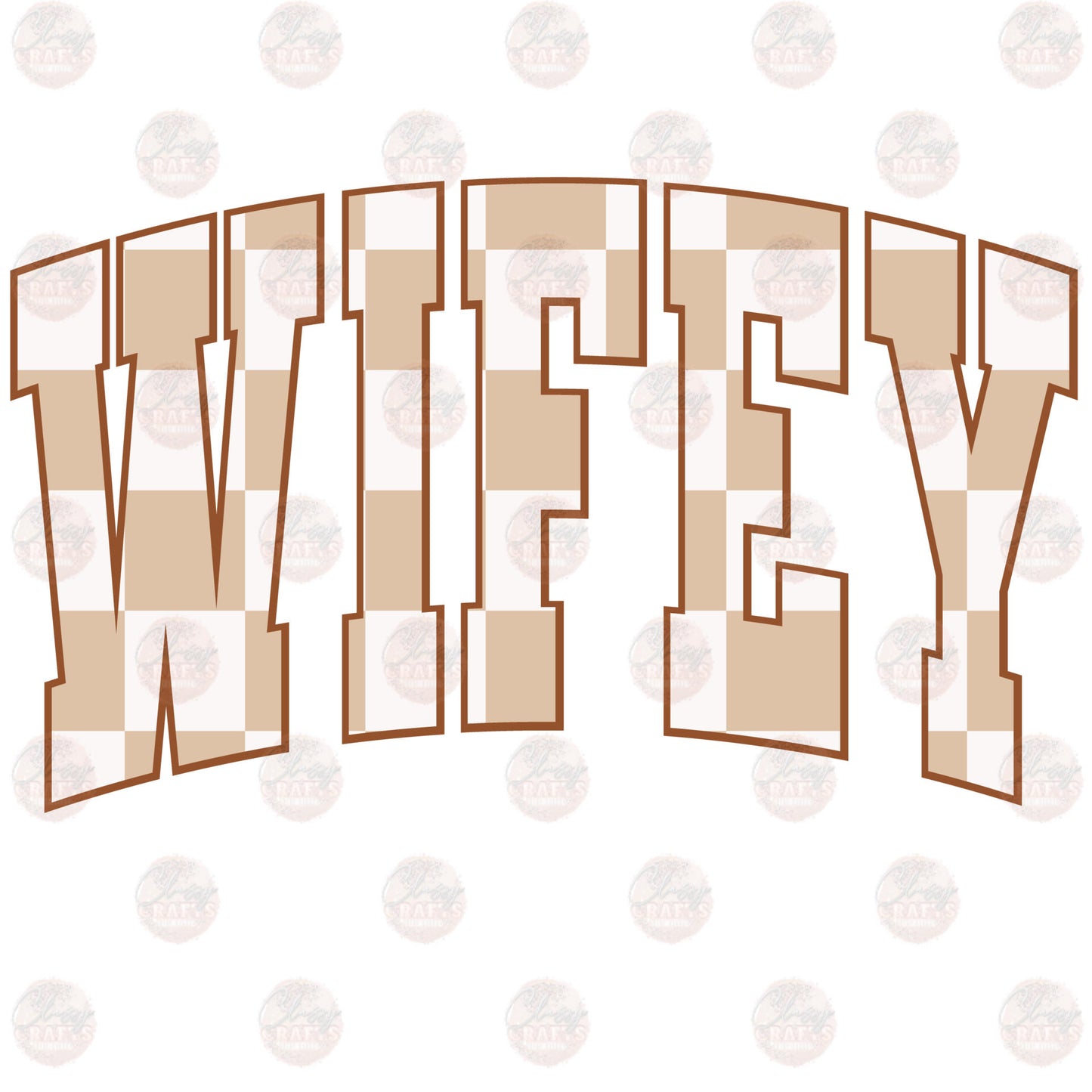 Wife Checkered Transfer