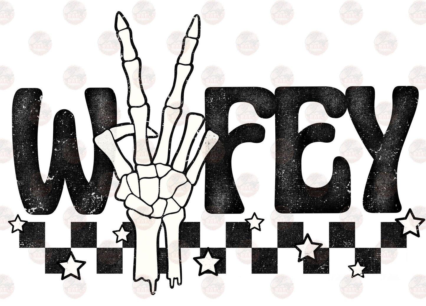 Wifey Retro Skelly Transfer