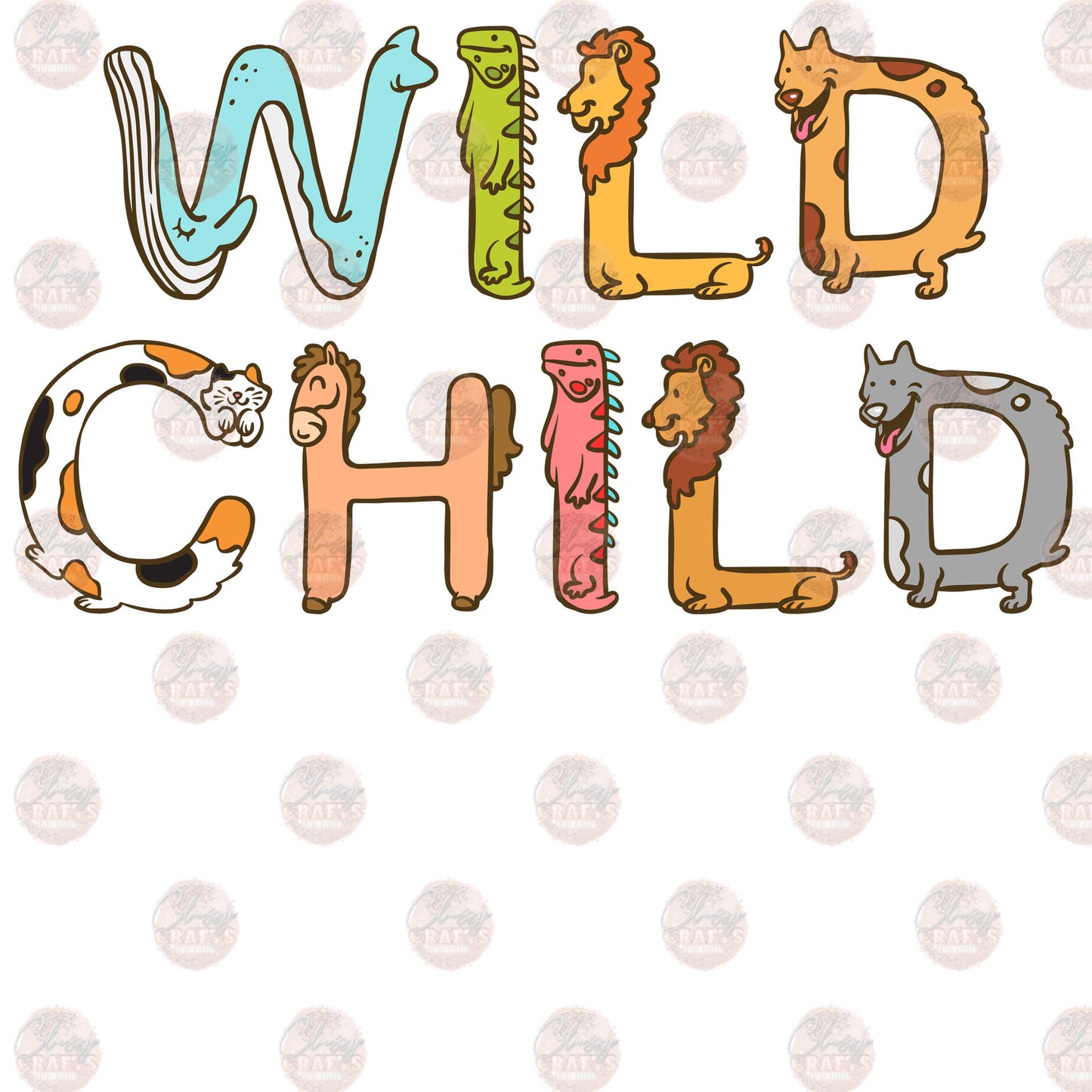 Wild Child Animals - Sublimation Transfers