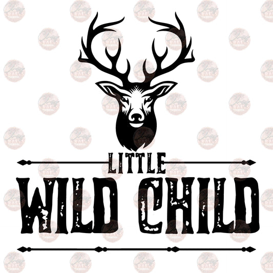 Wild Child Deer Black - Sublimation Transfers