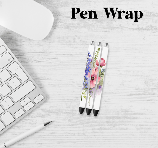 Wildflowers Pen Wrap Transfer