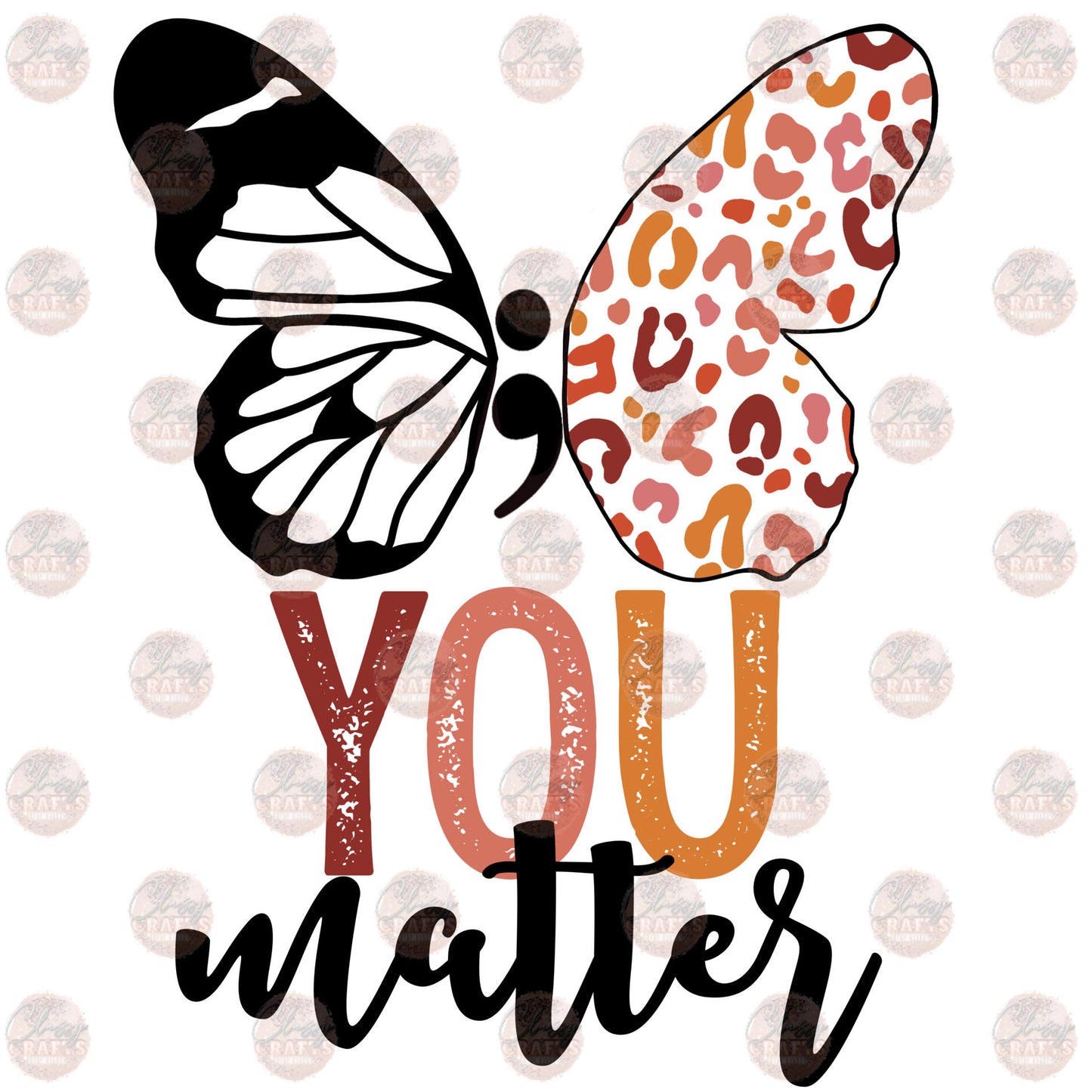 You Matter Butterfly Transfer