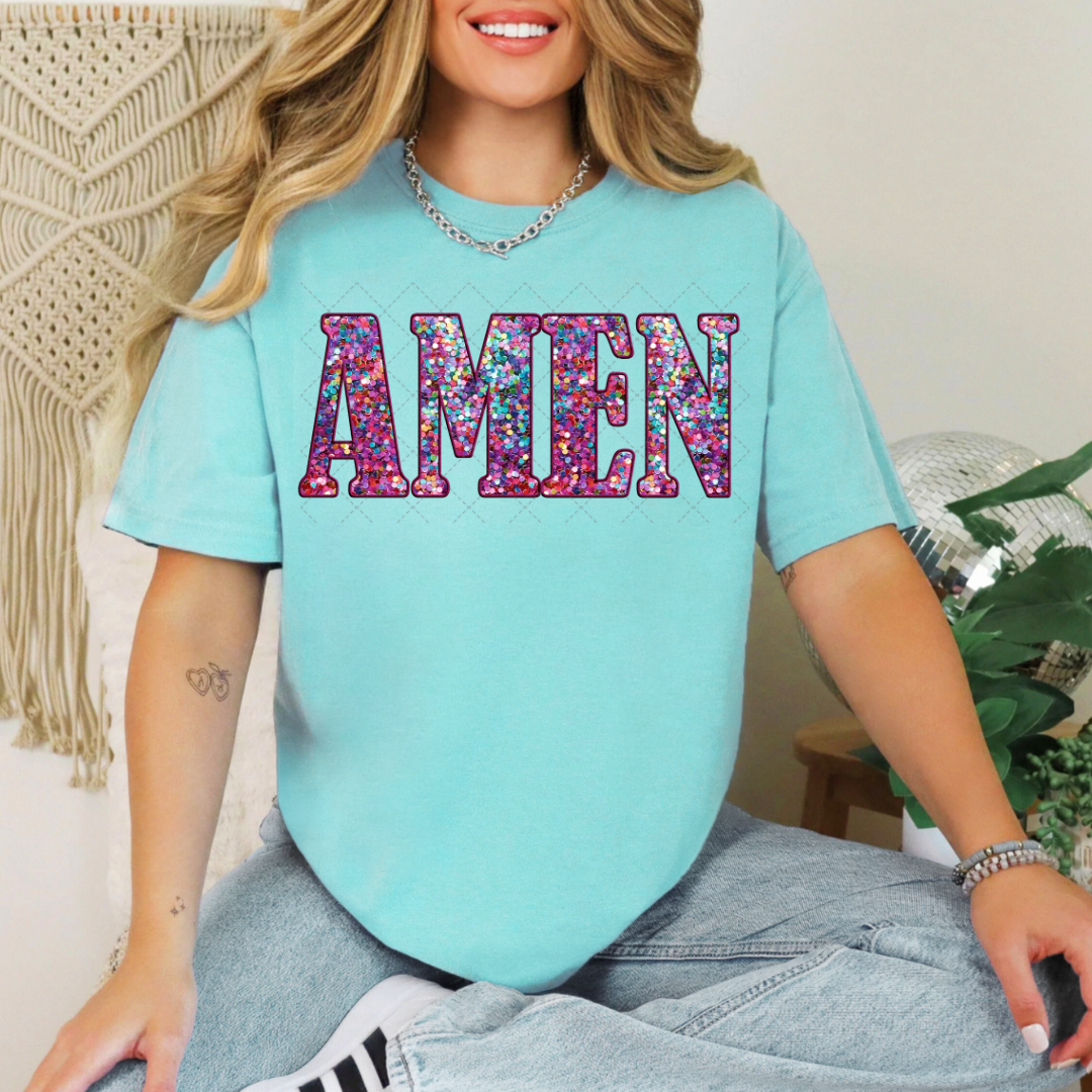 Amen Colorful Glitter Transfer