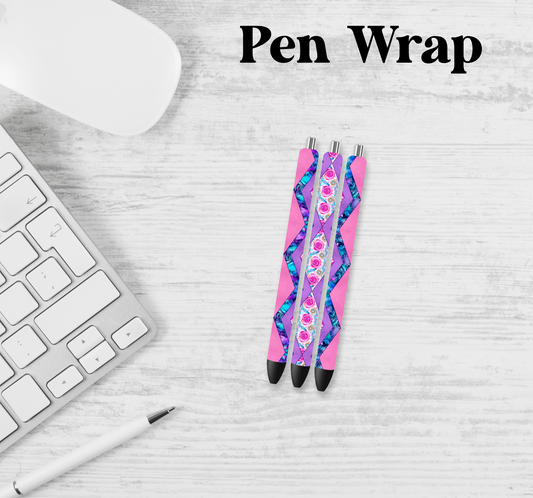 Aztec Rose Pen Wrap Transfer