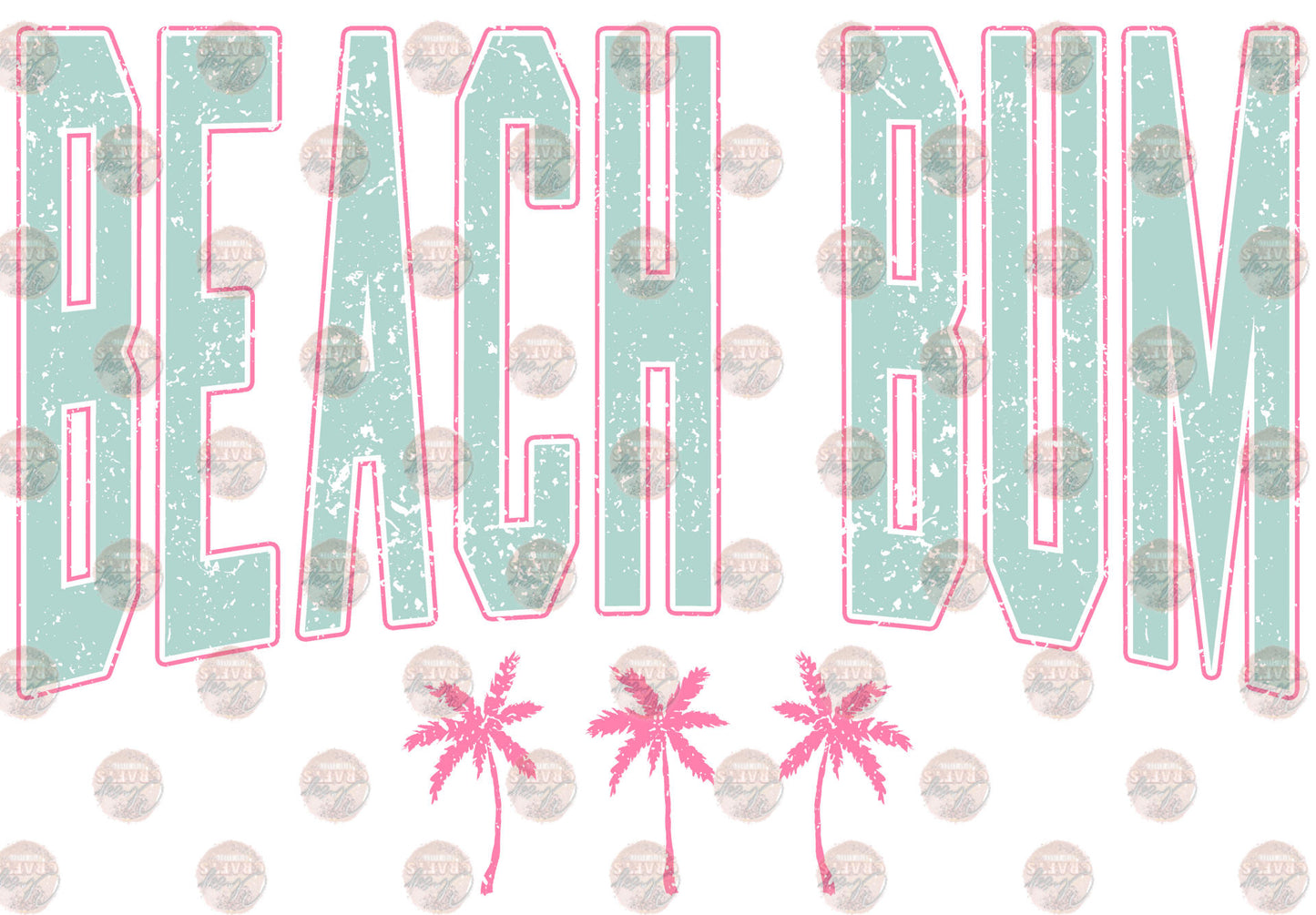 Beach Bum in Grunge Transfer