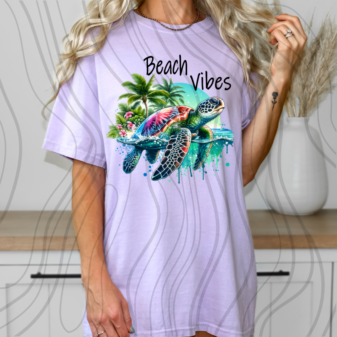 Beach Vibes Turtle Transfer