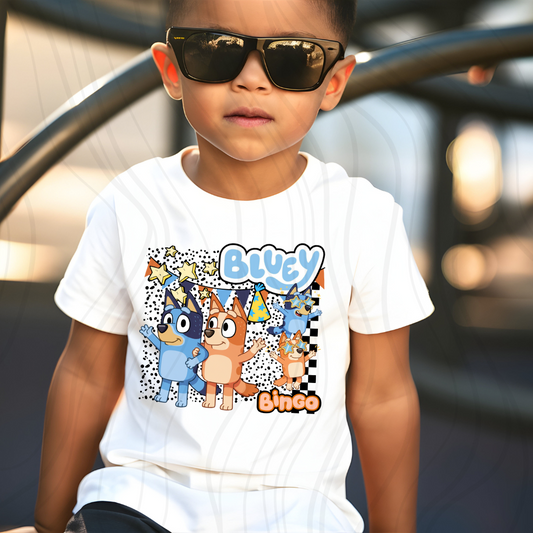 Blue Pup Star Glasses Transfer