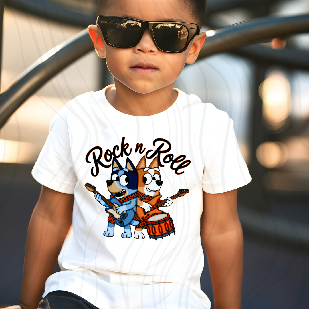 Blue Pup Rock Transfer