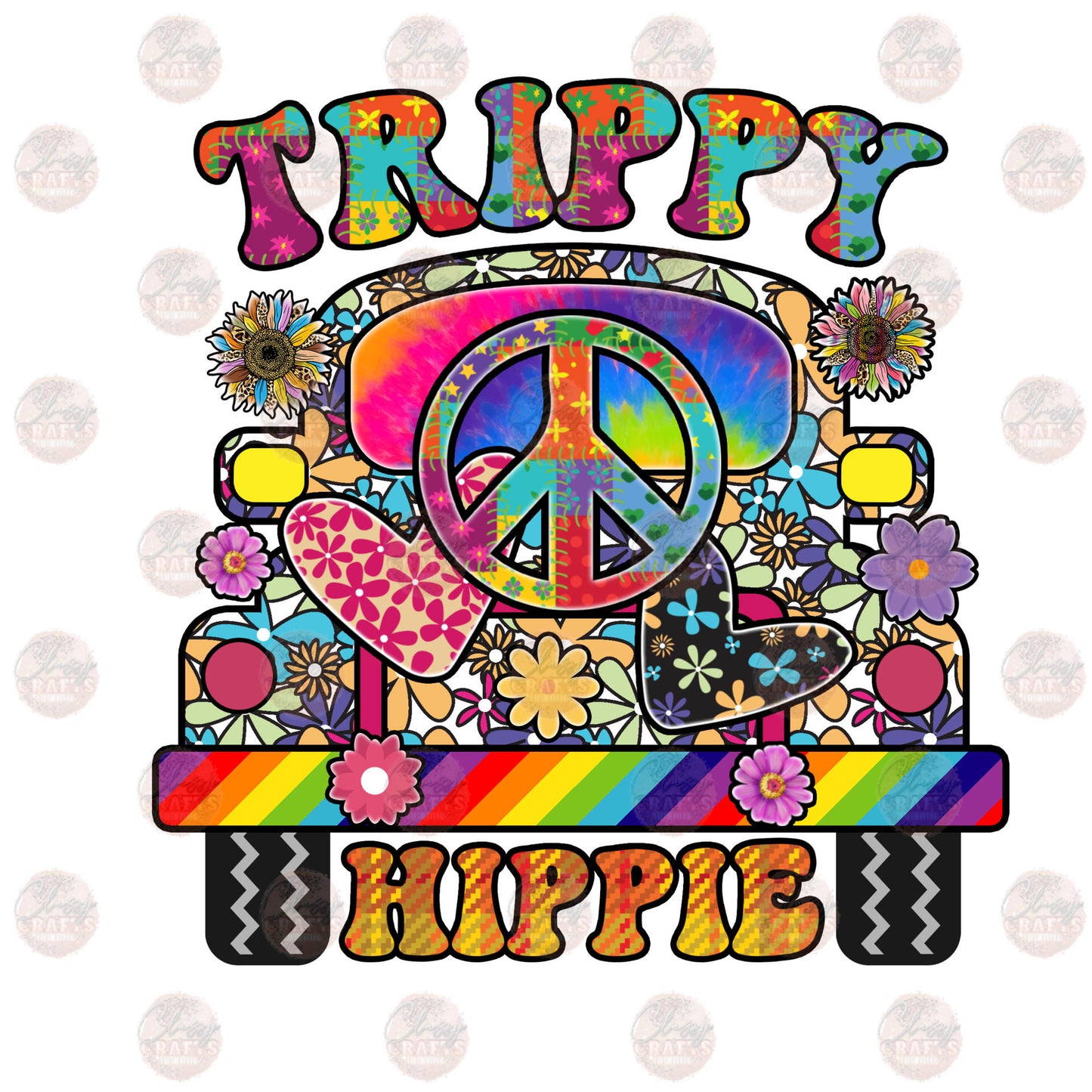 Boho Trippy Hippie Transfer