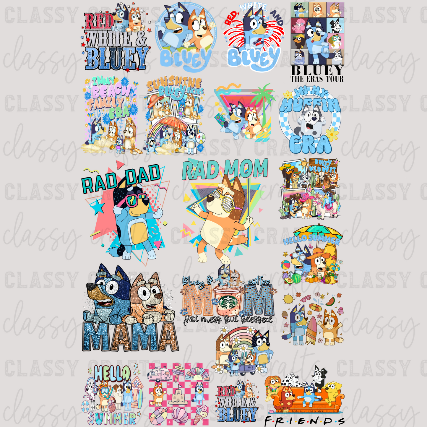 Blue Dog - 30x48 - **YOUTH** PREMADE GANG SHEET