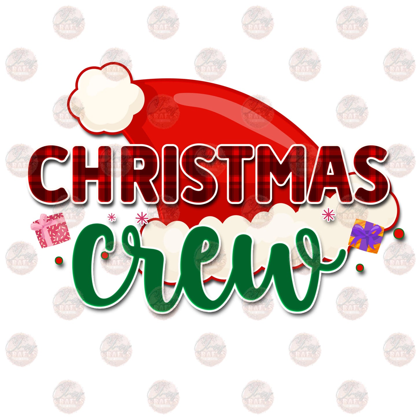 Christmas Crew Santa Hat Transfer