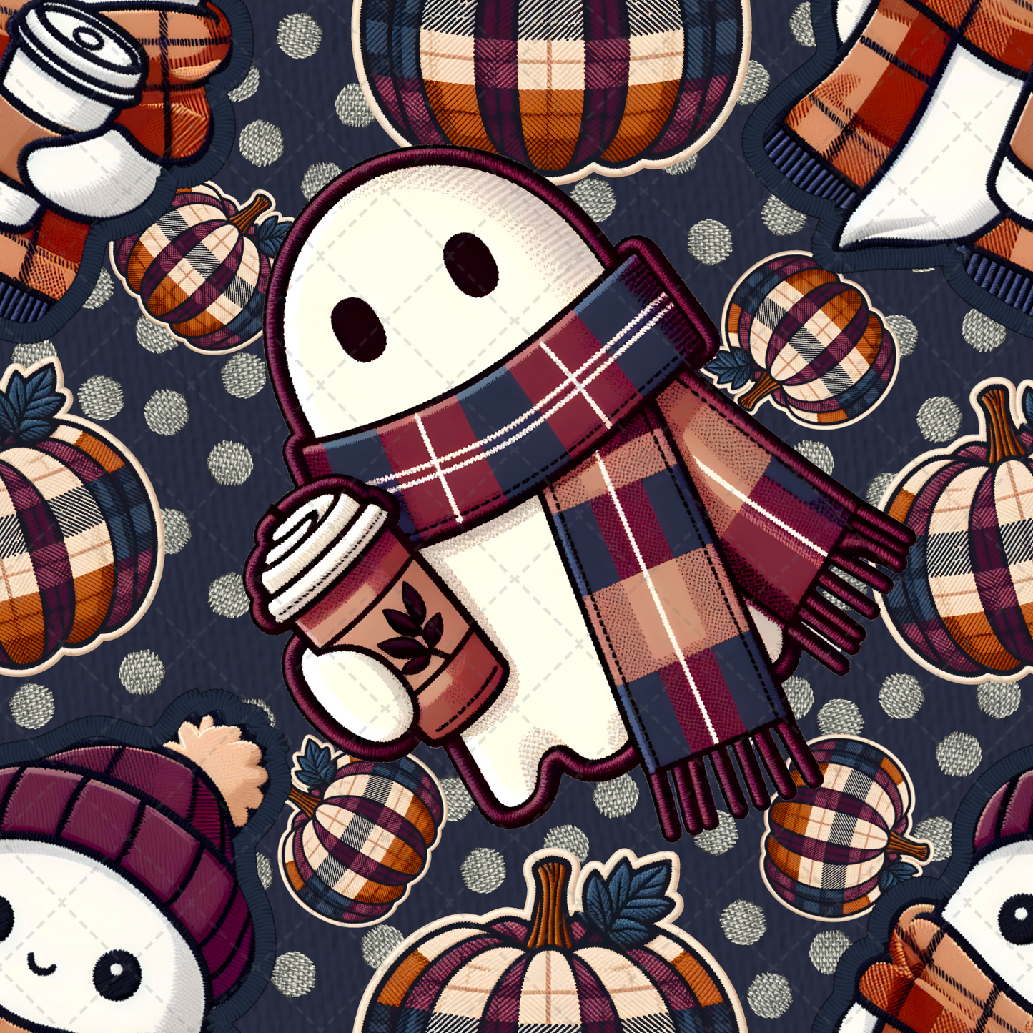 Cozy Ghost Seamless Tumbler Wrap