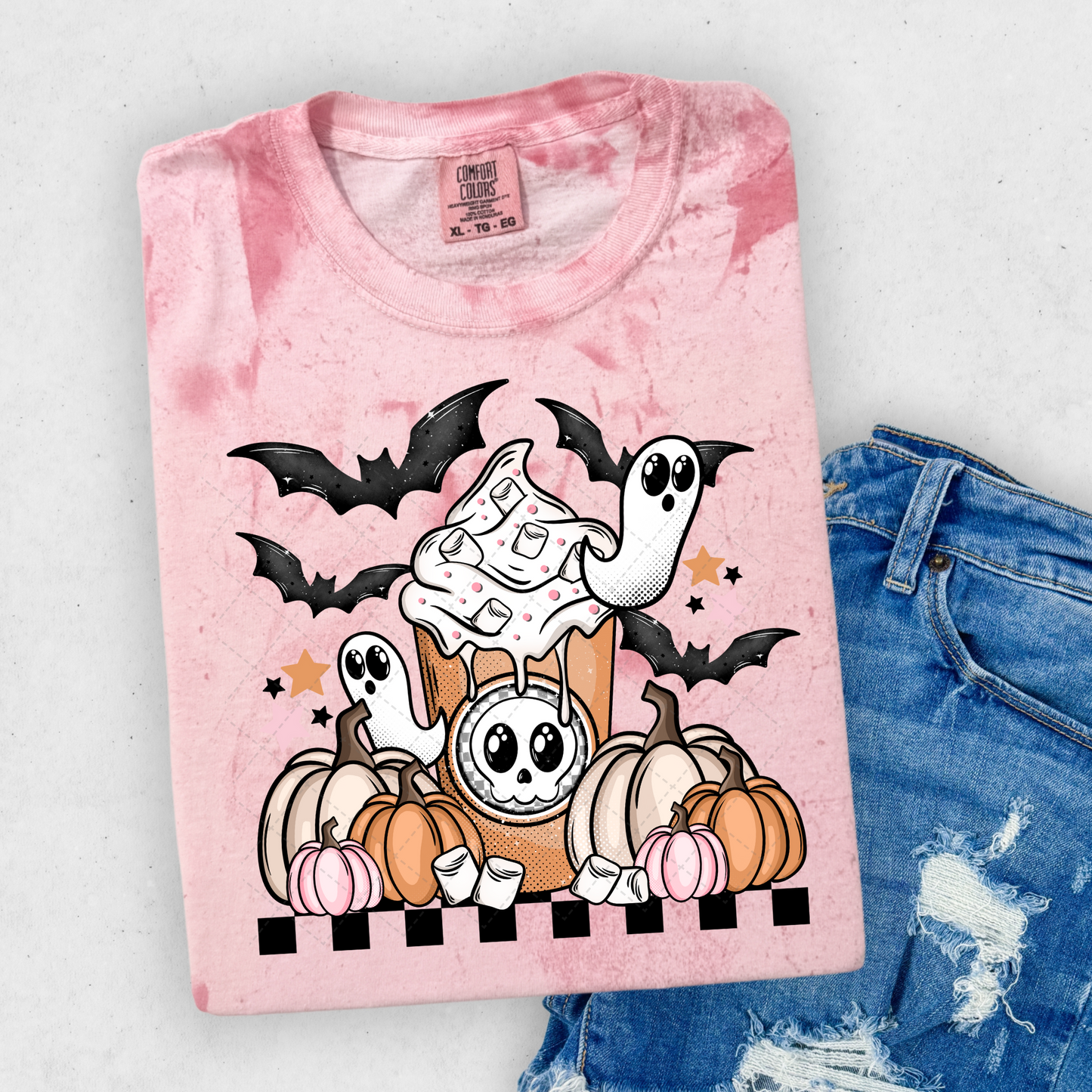 Cute Spooky Coffee ** TWO PART* SOLD SEPARATELY** Transfer