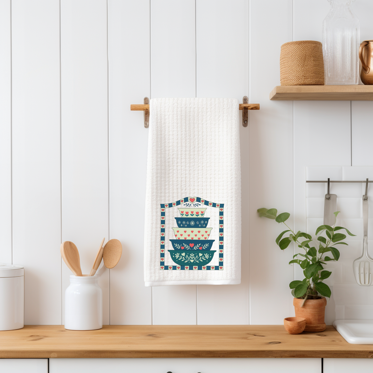 Vintage Nesting Bowls Transfer