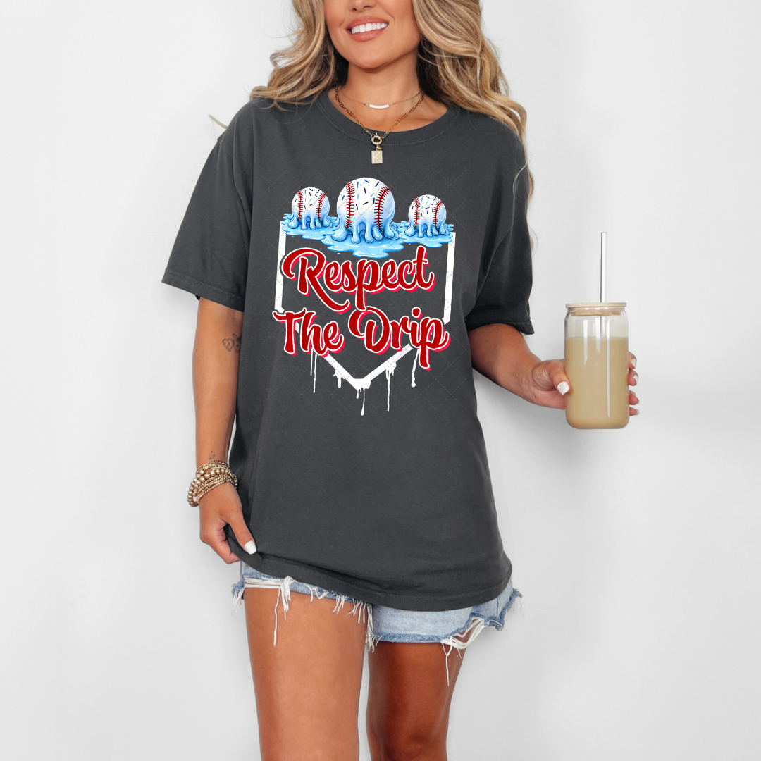 Drip Baseball Red Transfer