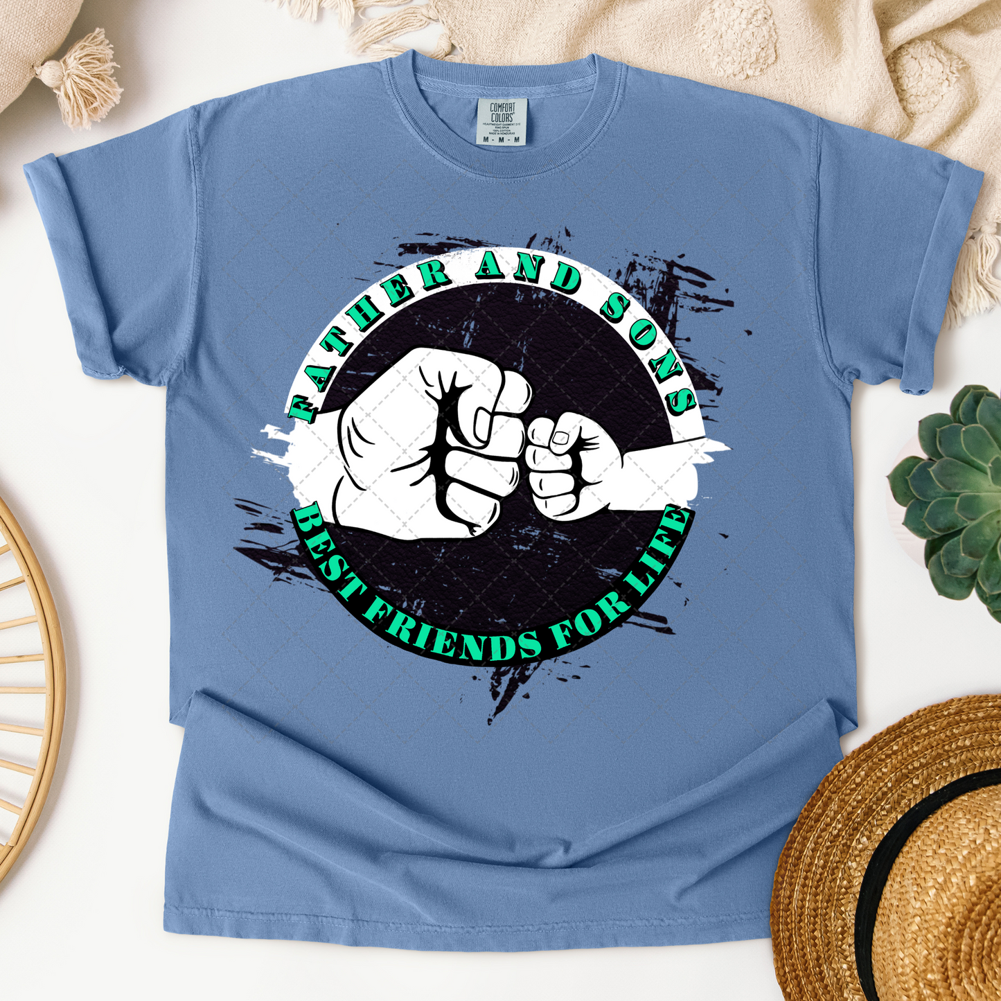 Father and Sons Green & Black Transfer