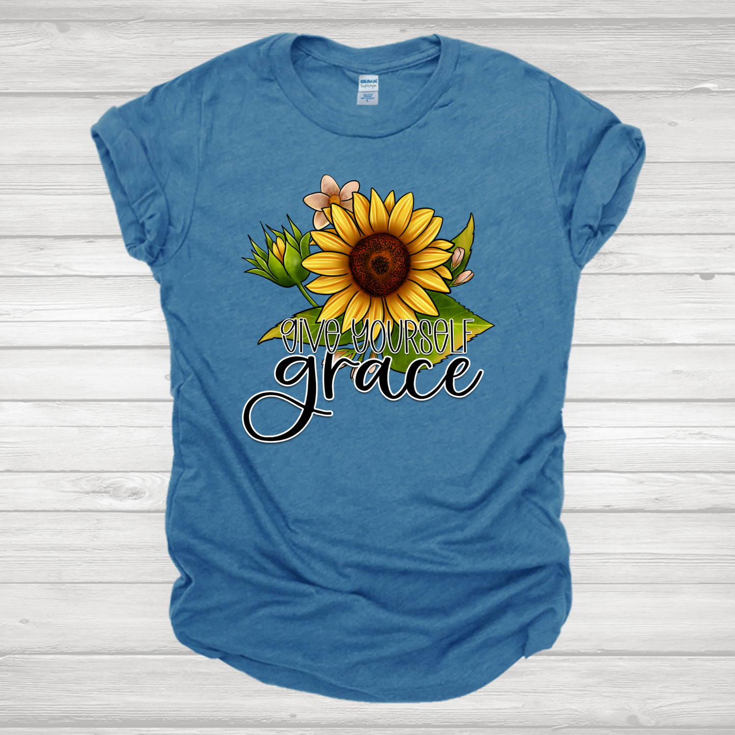 Give Yourself Grace Sunflower Transfer