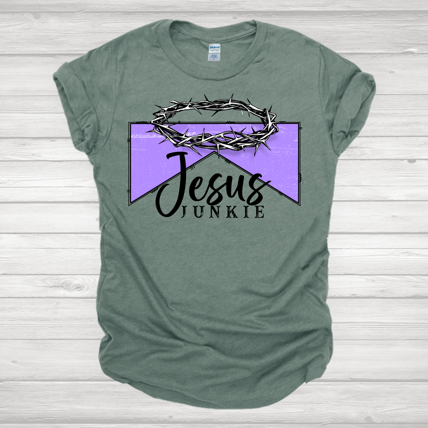 Jesus Junkie Purple Transfer