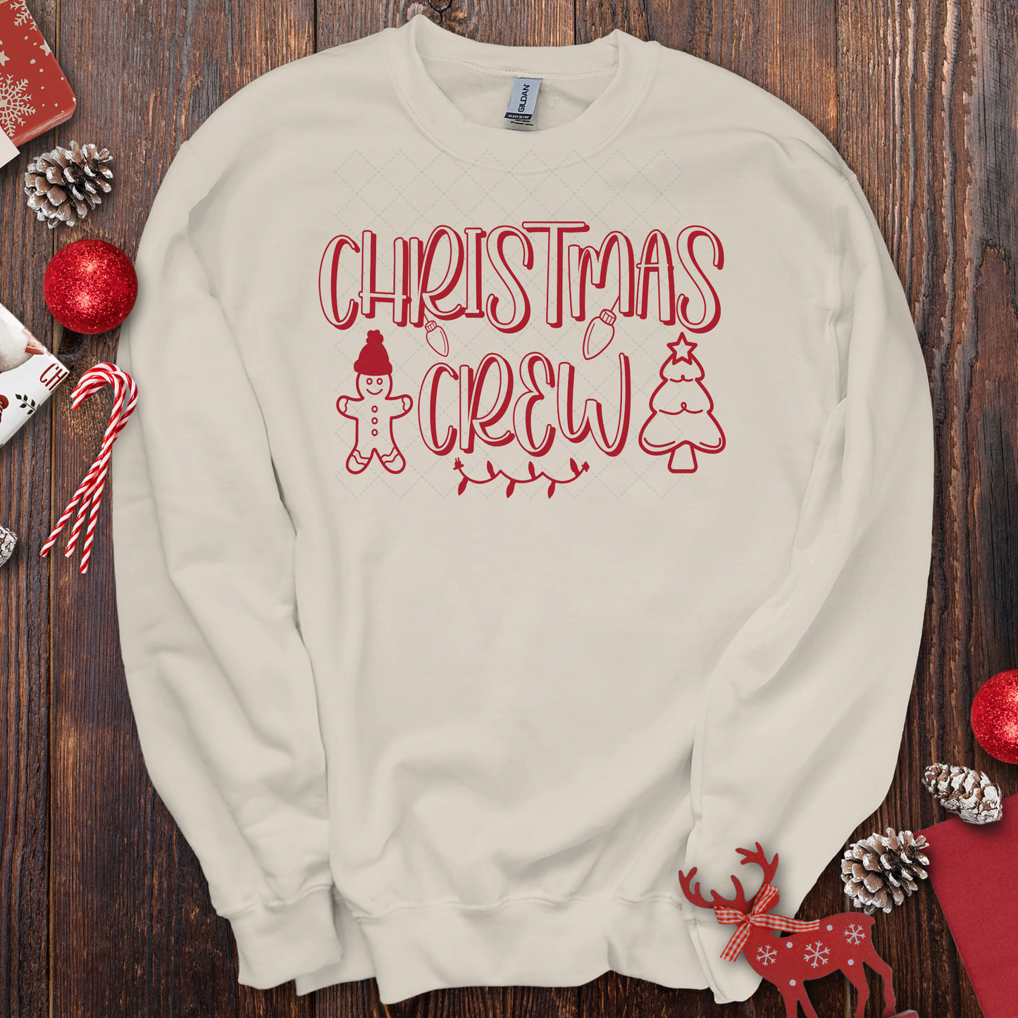 Christmas Crew Red Transfers