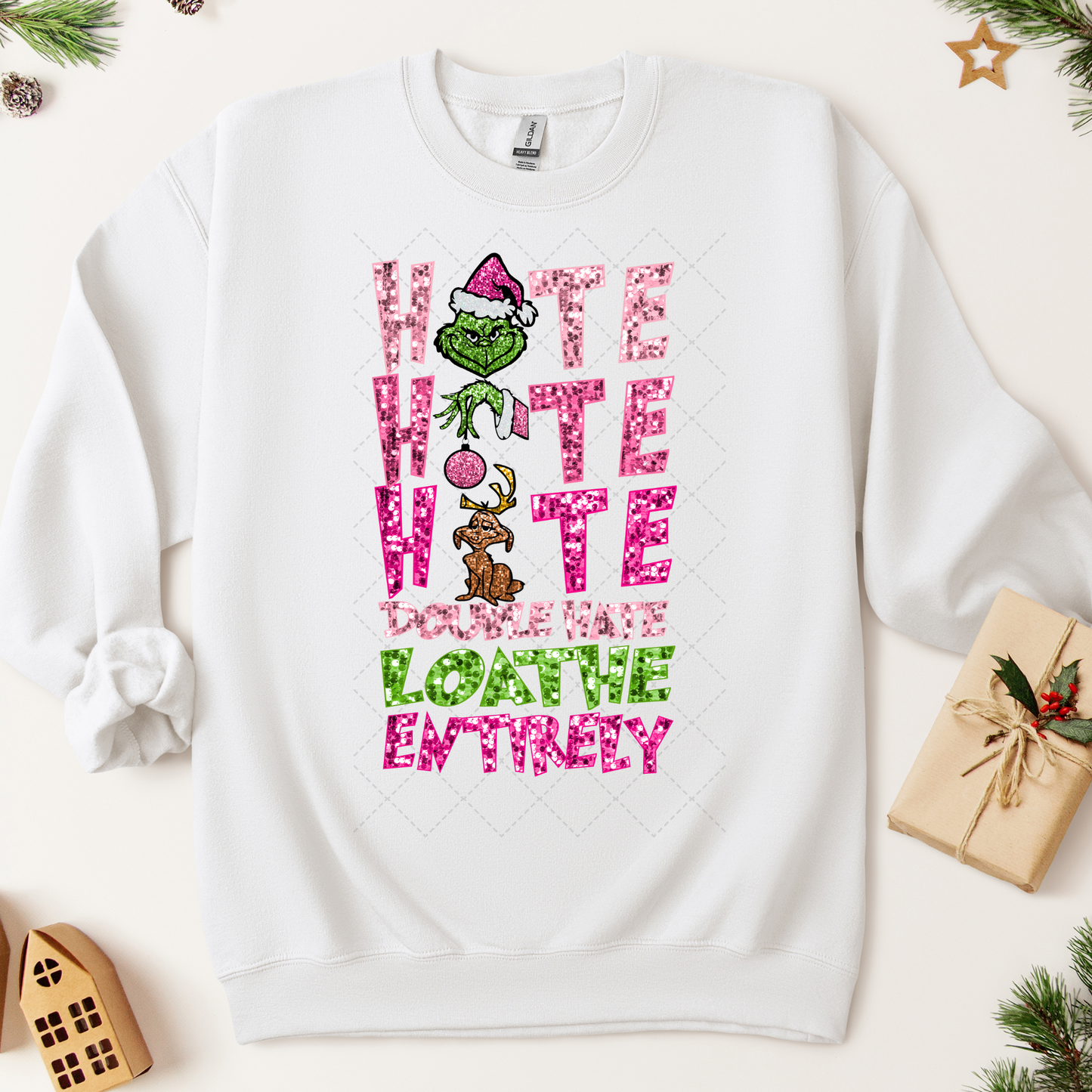 Faux Sequin Double Hate Transfer