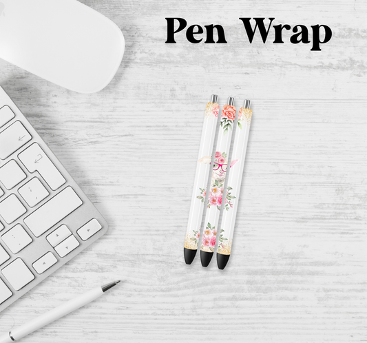 Floral Goat Pen Wrap Transfer