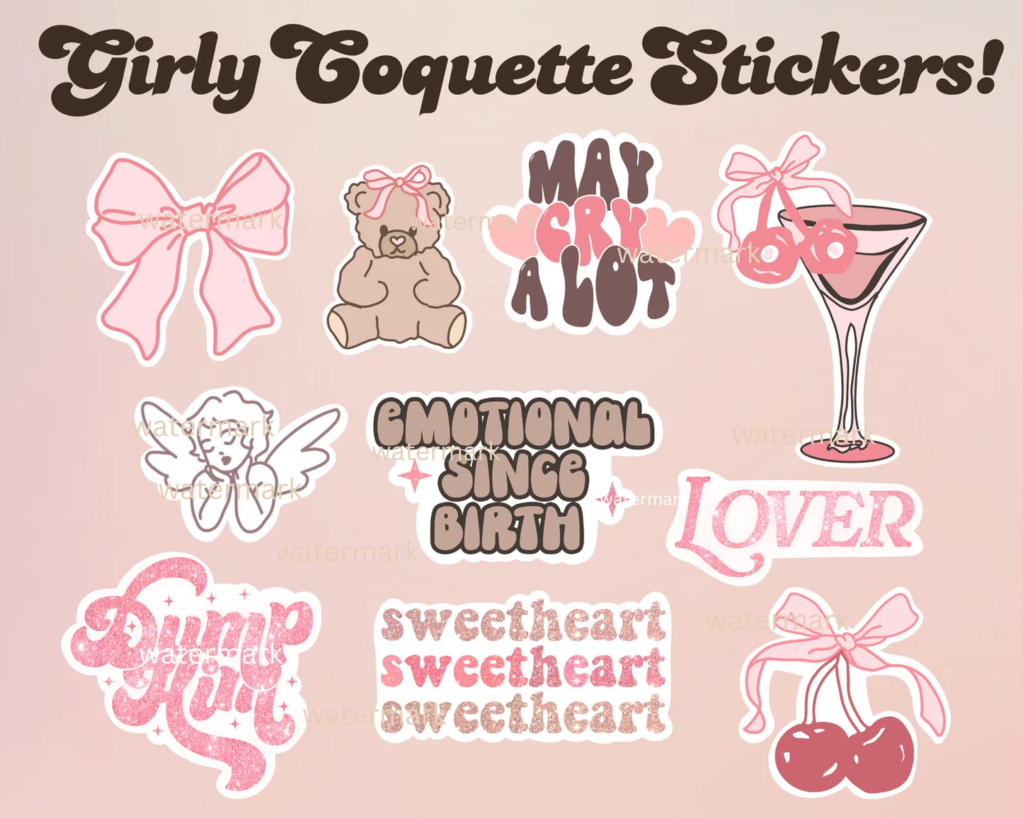 Girly Coquette Stickers