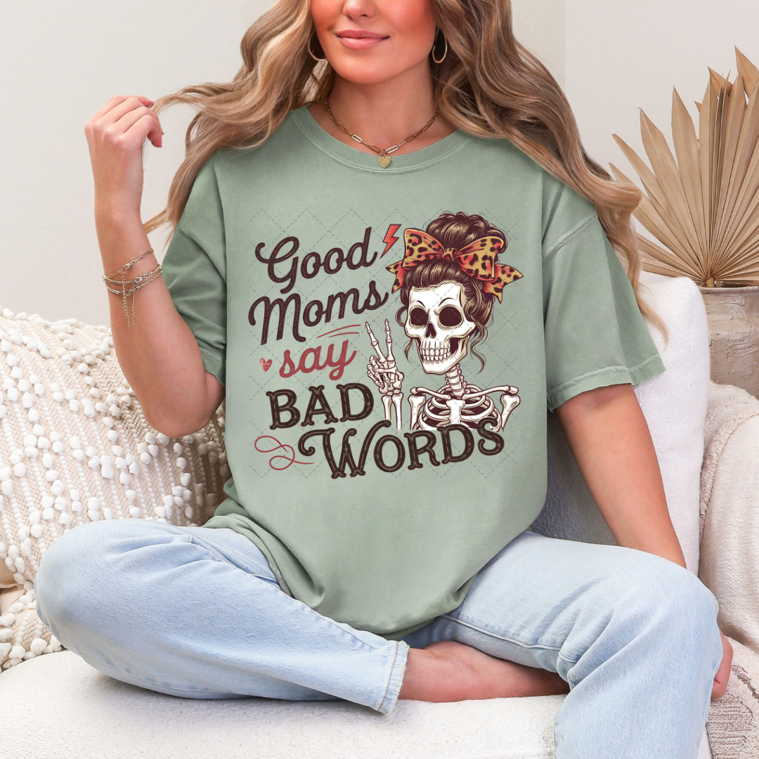 Good Moms Say Bad Words Leopard Transfer