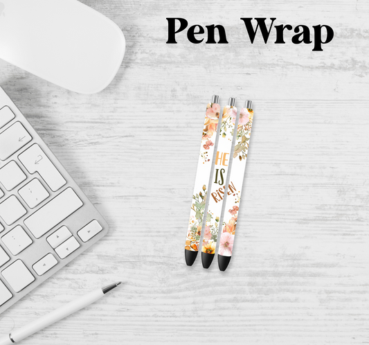 He Is Risen Pen Wrap Transfer
