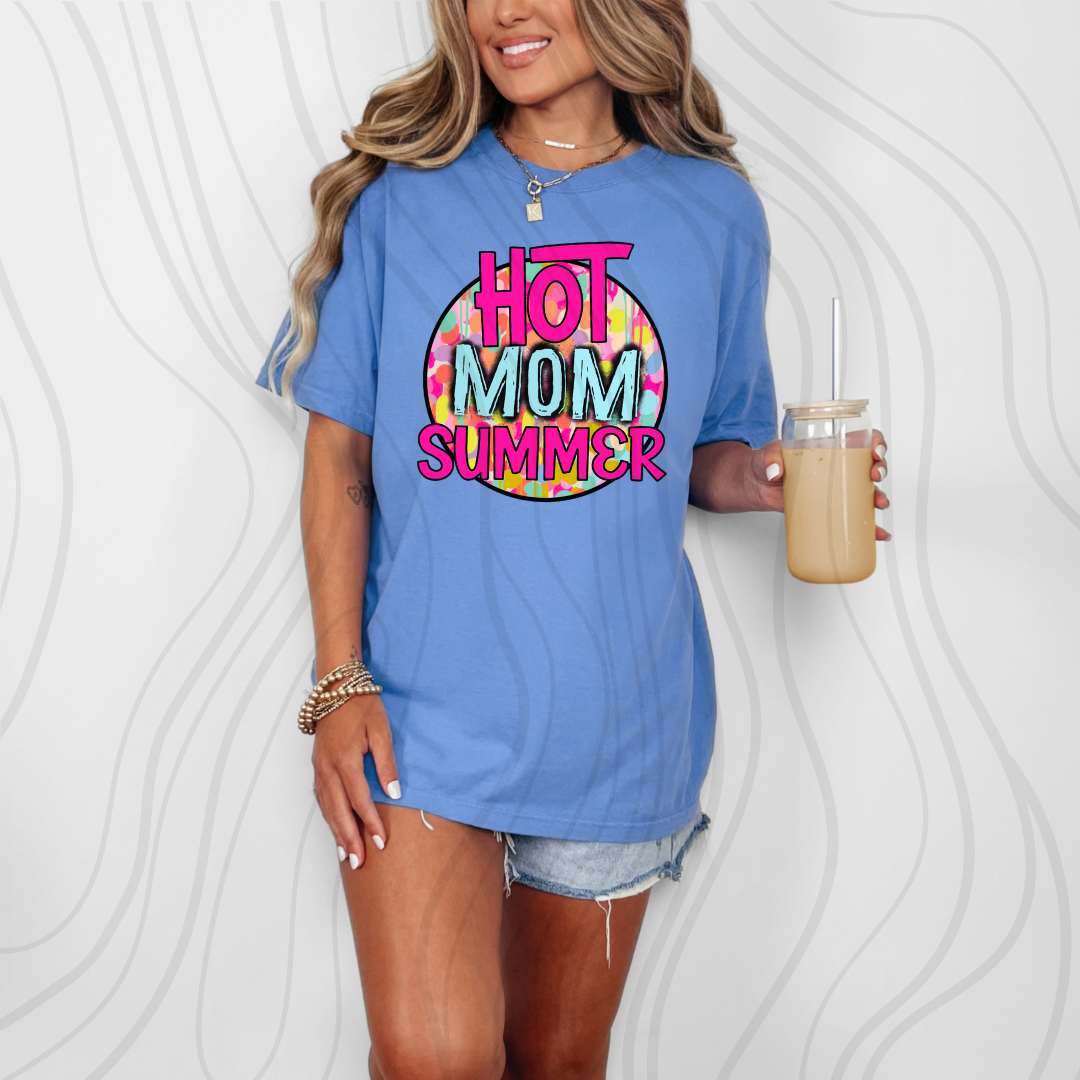 Hot Mom Summer Colorful Circle Transfer
