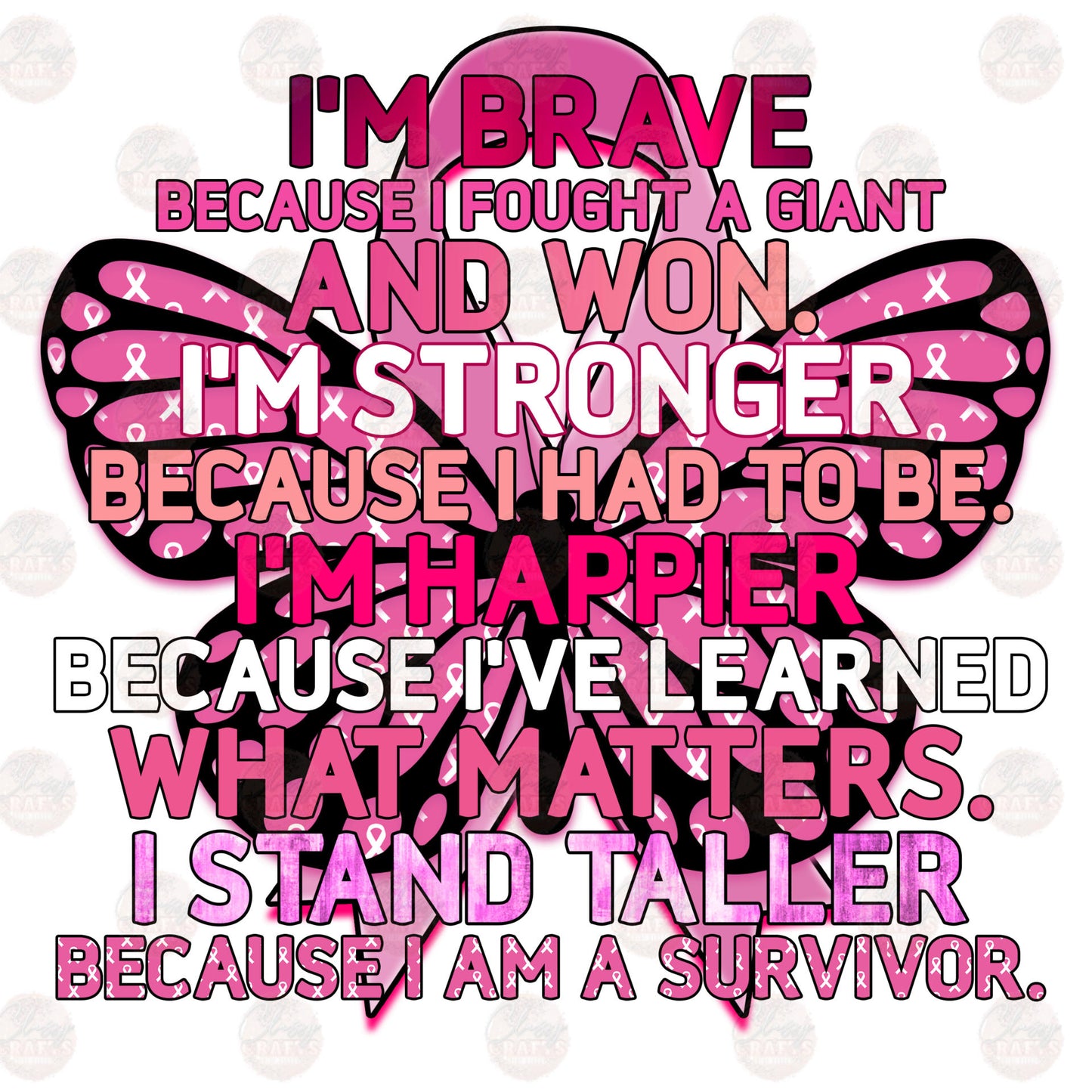 I'm Brave Because I Fought A Giant And Won Transfer