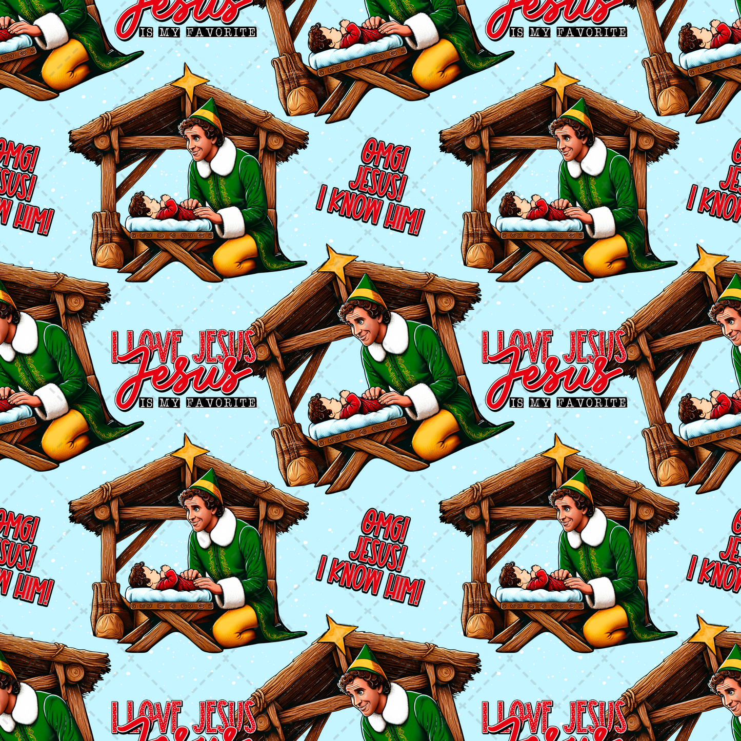 I Love Jesus Seamless Tumbler Wrap