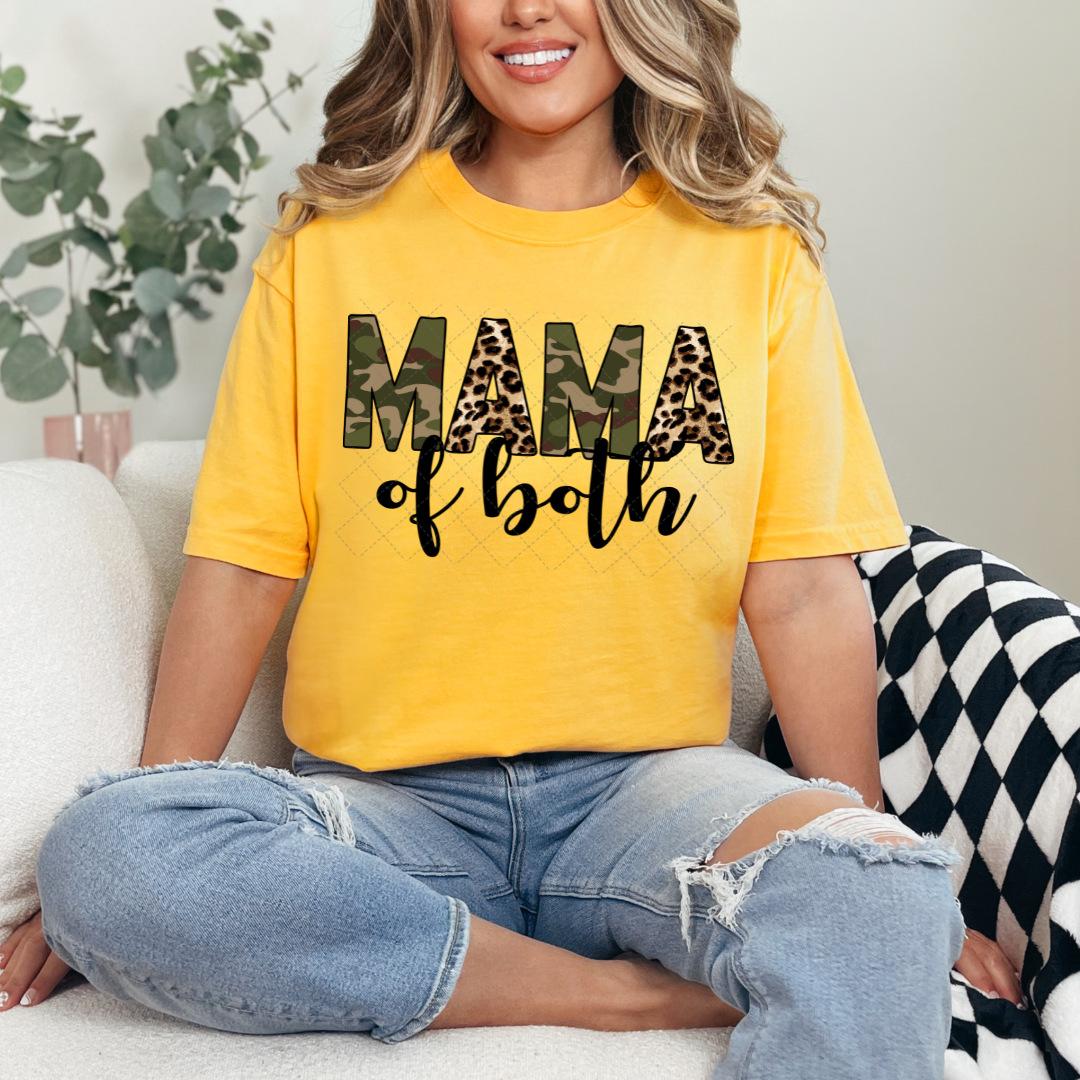 Mama Of Both Camo & Leopard Transfer
